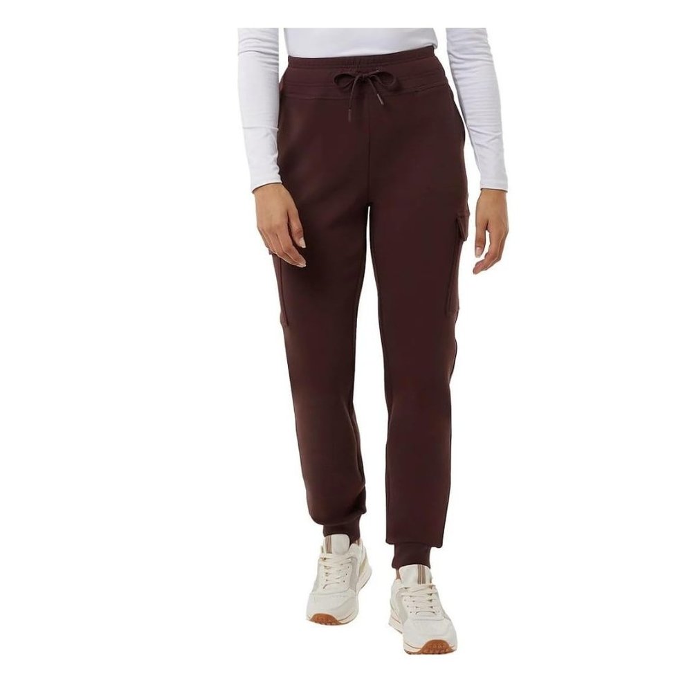 NWOT 32 Degrees Women's Tech Cargo Jogger Sweatpants Burgundy Size XL $60 4HL141